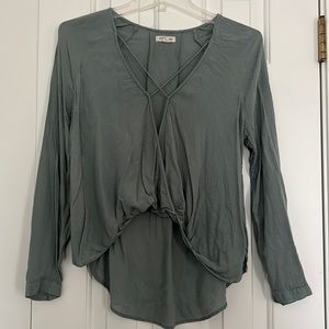 Urban Outfitters Long Sleeve Teal Blouse!!